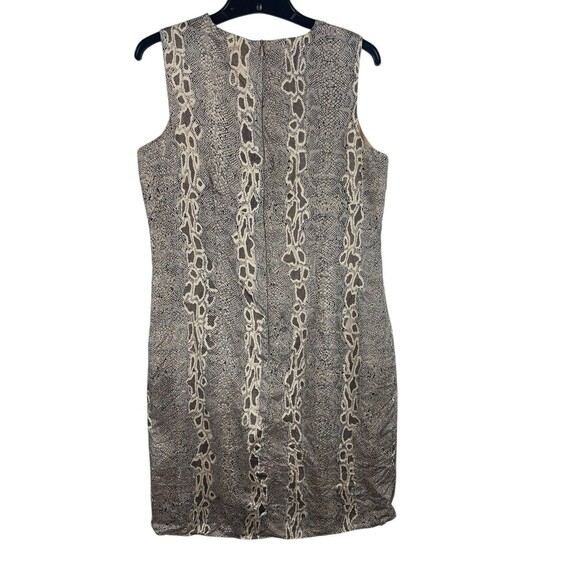 VTG Stunt 100% Silk Dress Women’s M Snakeskin Animal Print Sleeveless Dress - Picture 4 of 12